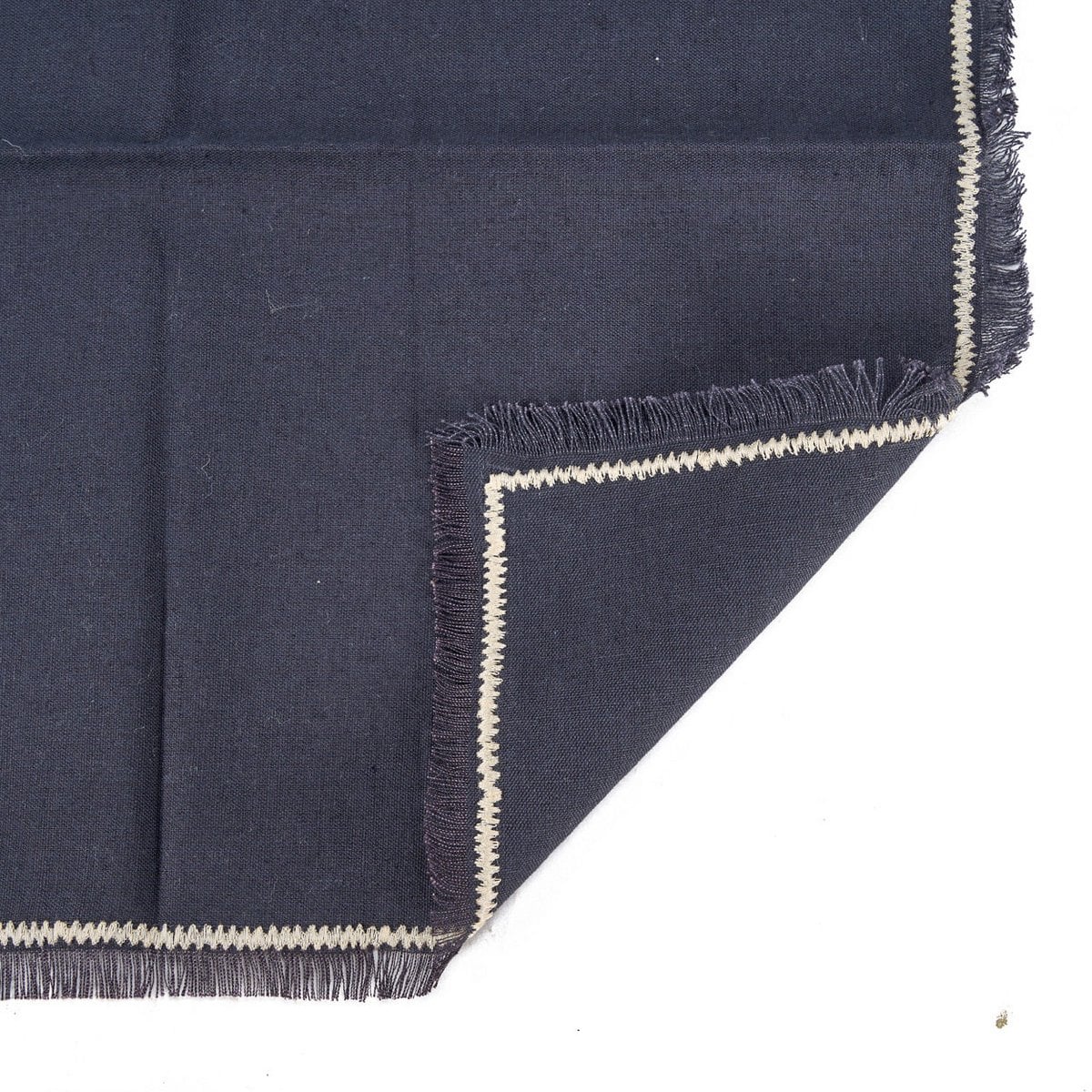 Linen Napkin - Black Natural Tuscany Napkin - 45x45