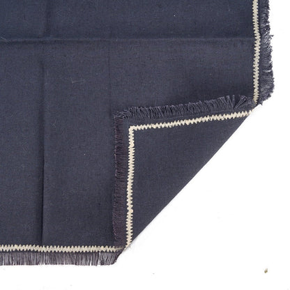 Linen Napkin - Black Natural Tuscany Napkin - 45x45