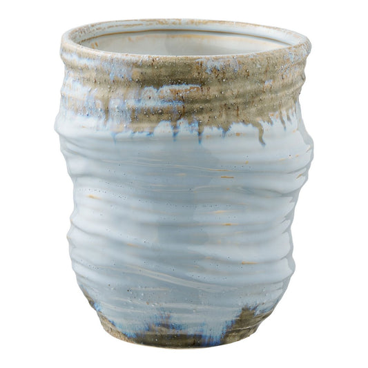 Vase, ceramic, light blue, ø19,5x22,5