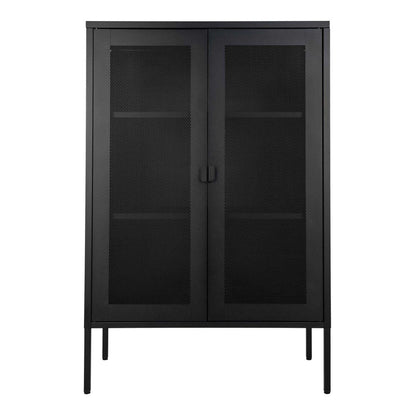 Black Steel Display Cabinet - Modern Industrial Style - 80x40x120 cm