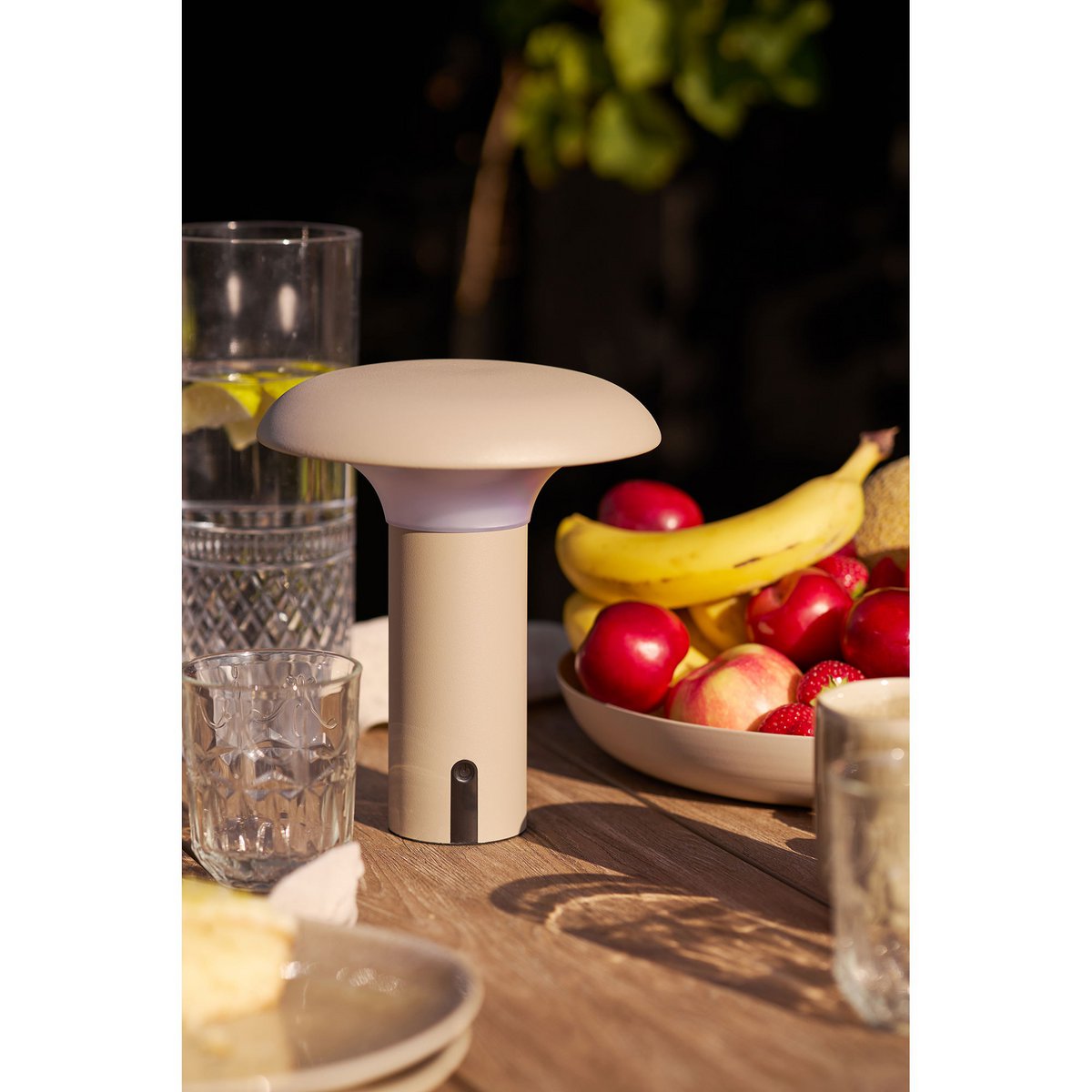 LED Table Lamp Rechargeable - Beige Cordless Lamp