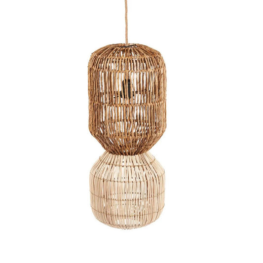 Rattan Pendant Light - Natural Banana Leaf, Medium Size