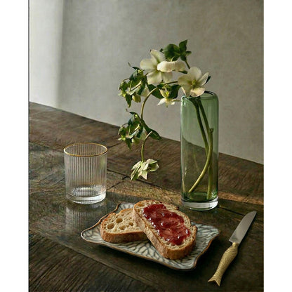 Recycled Glass Lowball - Gold Rim Water Glass for Cocktails