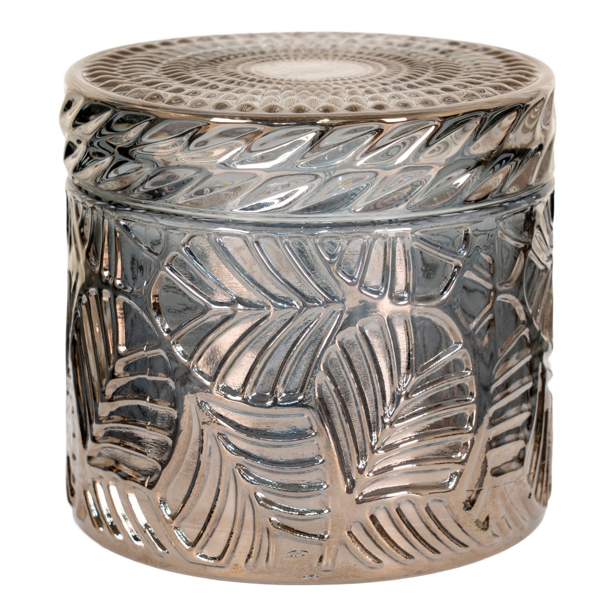 Glass Jars - Smoked Decorative Jars, Ø9x8.5 cm - Set of 2