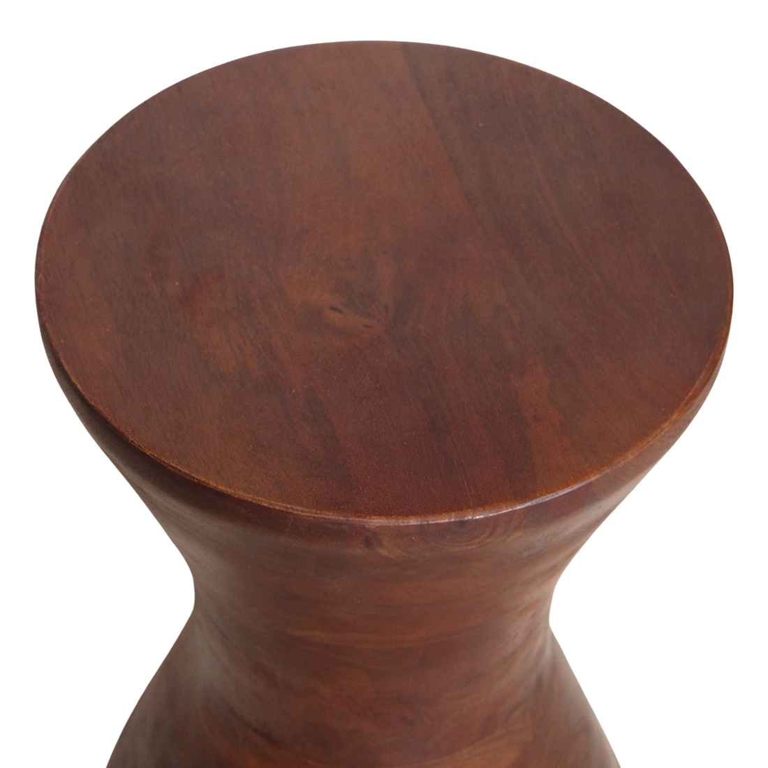 Mango Wood Stool Side Table – Natural Finish, Versatile Accent