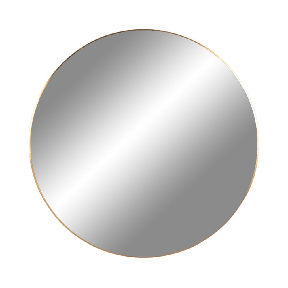 Jersey Mirror - Brass Look, Steel, Ø40cm