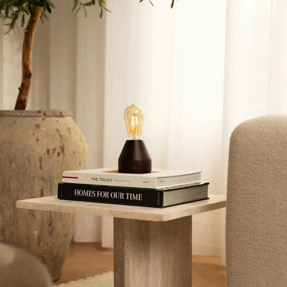 Zavi Dark Brown Rechargeable Table Lamp | LED, Cordless & 80-Hour Battery Life
