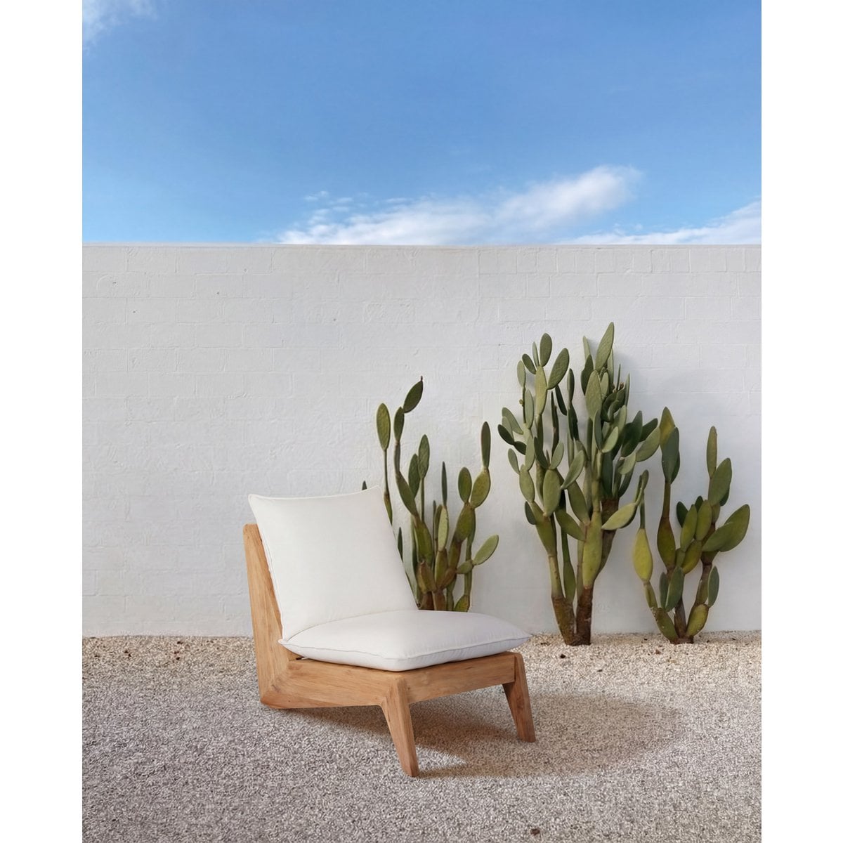Reclaimed Teak Sofa - Natural White One Seater