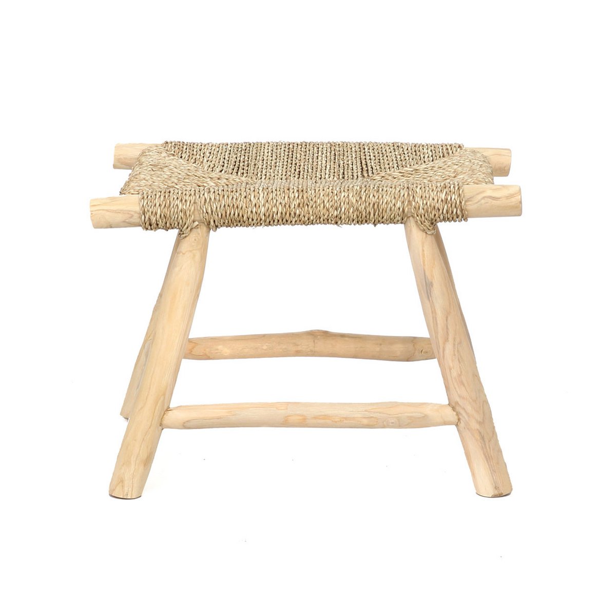 Seagrass Stool - Natural Woven Accent Stool - Medium