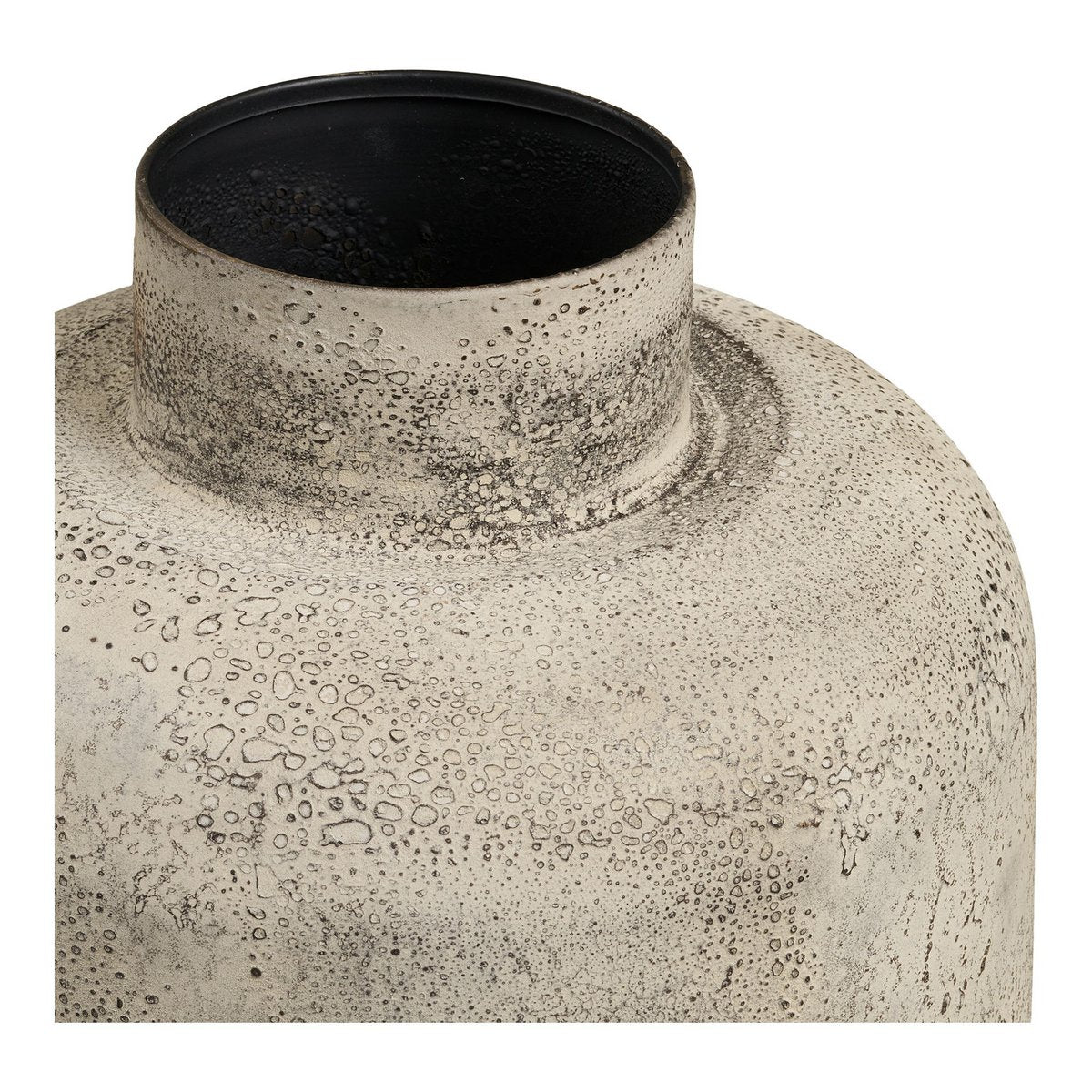 Metal Plant Pot - Antique Beige Decorative Pot, 60cm Tall