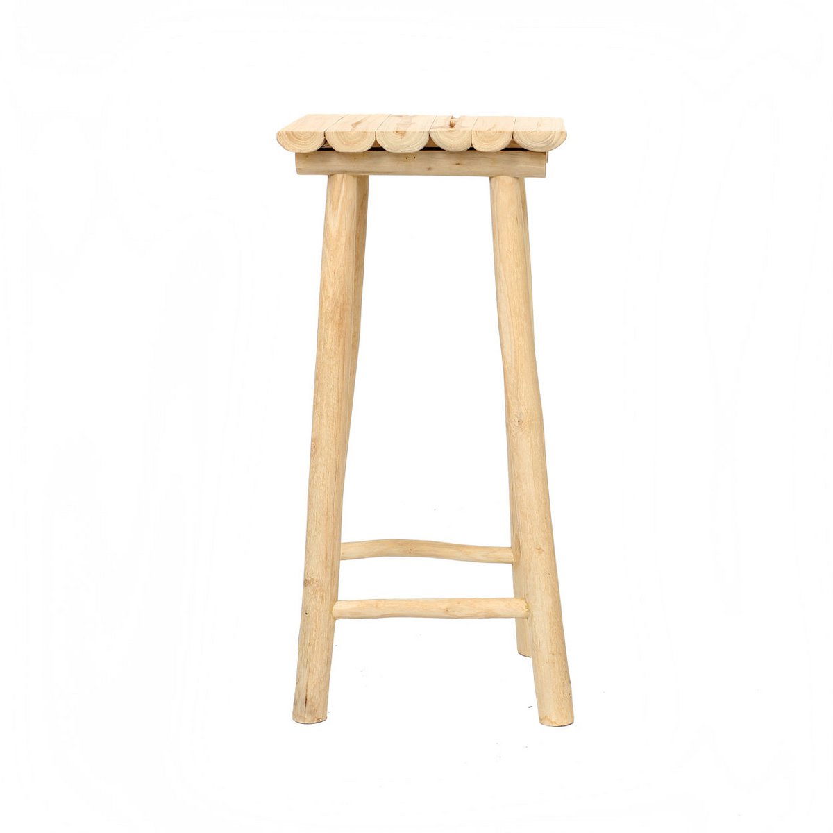 Teak Bar Stool - Natural Island Style Seating for Kitchen & Bar