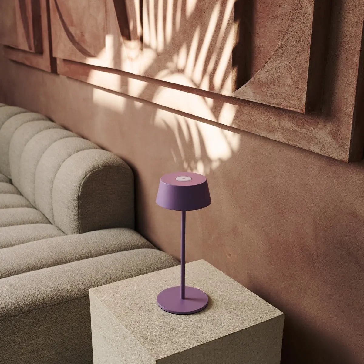 Cordless Table Lamp – Violet Rechargeable Dimmable LED Lamp