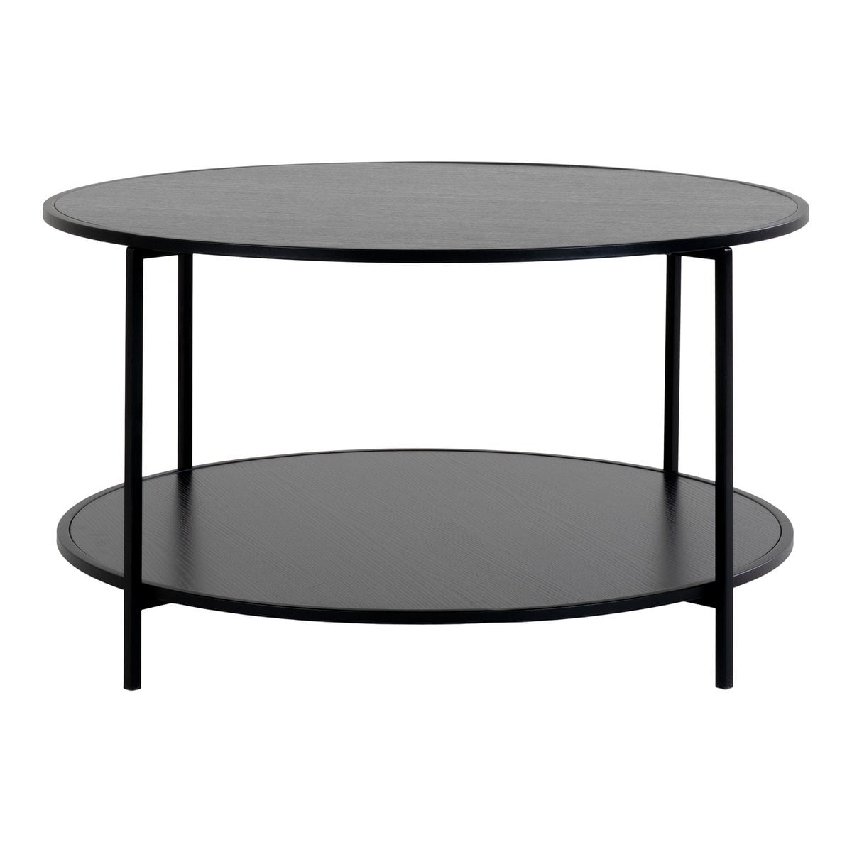 Vita Coffee table - Black, steel, ø80x45 cm