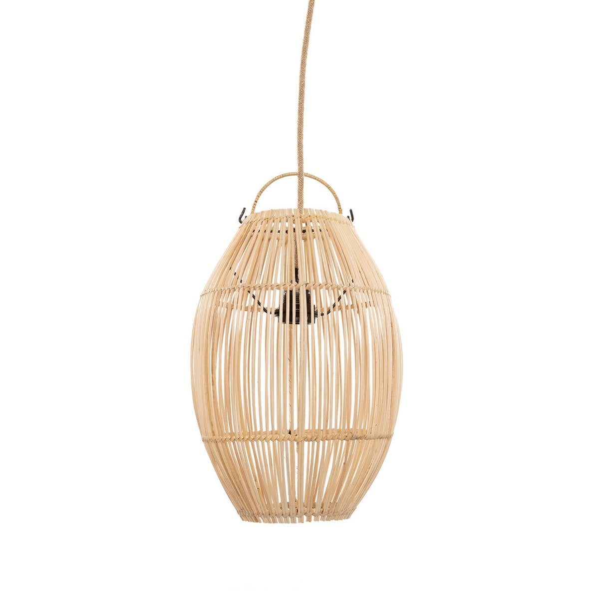 Rattan Pendant Light - Natural Bell Shape Small - Zuri