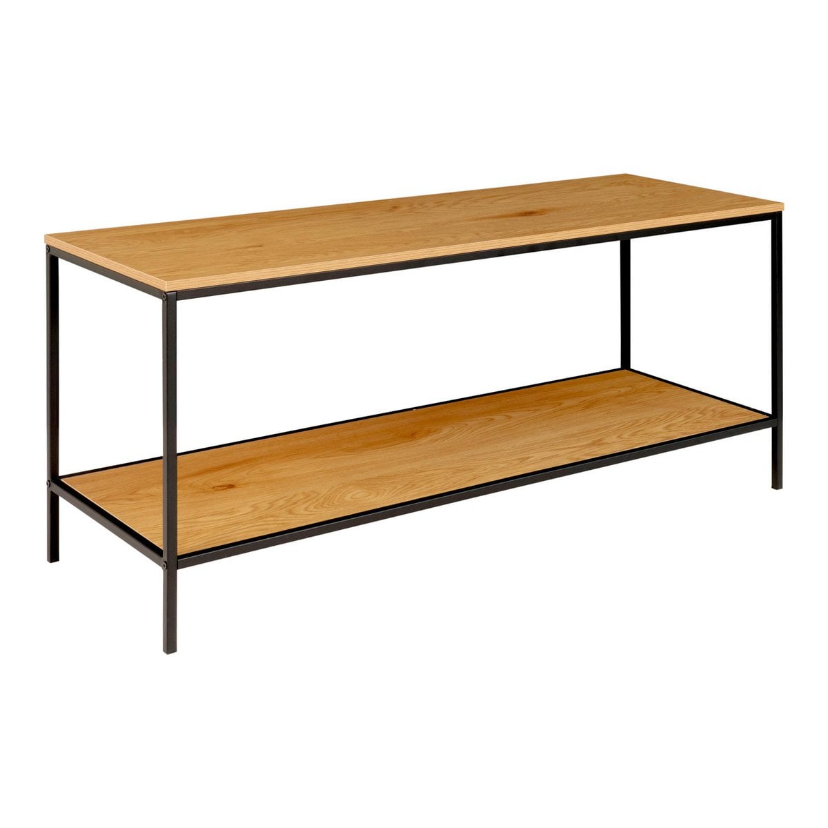 Vita TV Stand - oak look, steel, 100x36x45cm