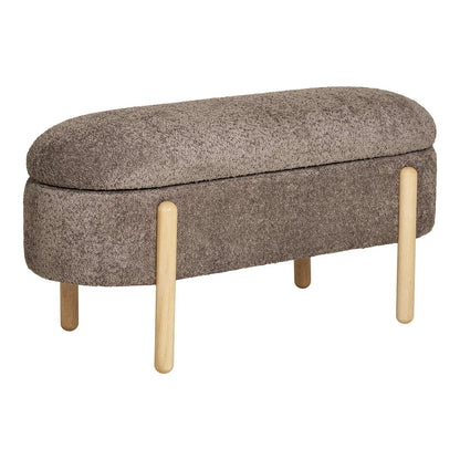 Branca Bench - Brown/Natural, Polyester/Foam/Plywood, 98x41x48 cm