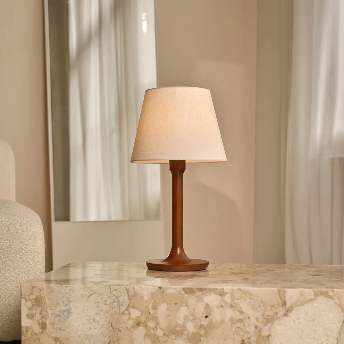 Wooden Table Lamp Chestnut Brown - Nova Stylish Lighting