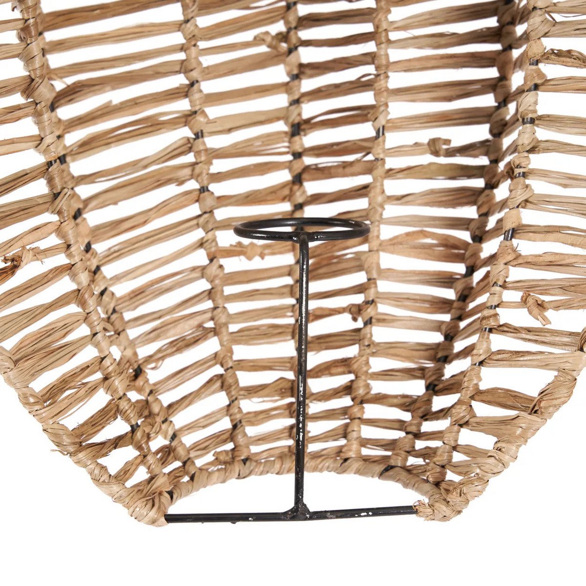 Raffia Wall Sconce - Natural Woven Wall Light - Medium