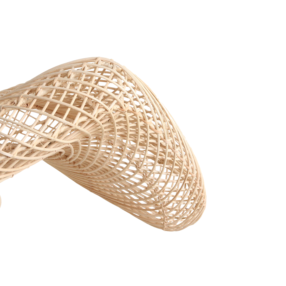 Rattan Pendant Light - Natural Wave Hanging Lamp, Large