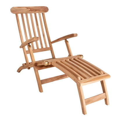 Arrecife Teak Deck Chair - Natural, Teak, 150x60x95 cm