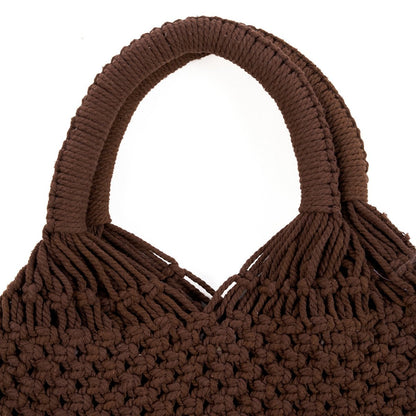 Cotton Shoulder Bag - Brown Eco-Friendly Tote
