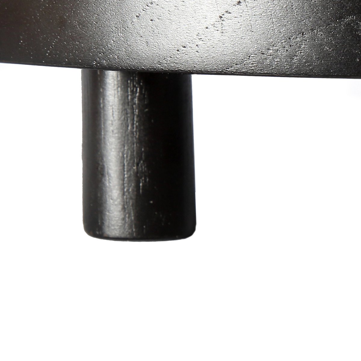 Teak Wood Cake Stand - Natural Black Rustic Dessert Platter