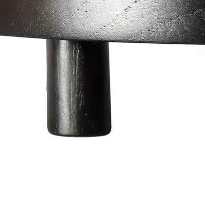 Teak Wood Cake Stand - Natural Black Rustic Dessert Platter