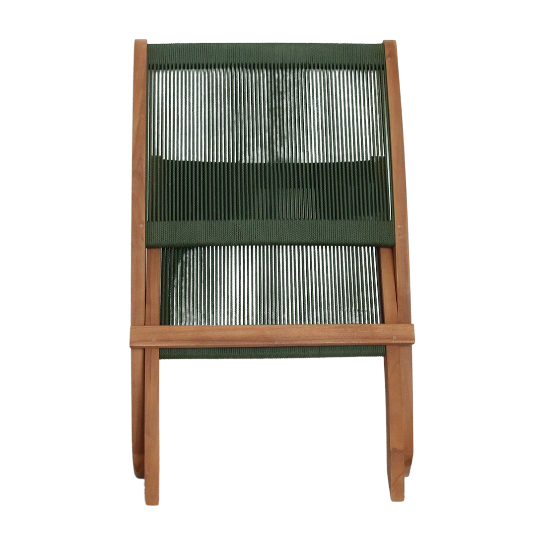 Rope folding lounge chair green
