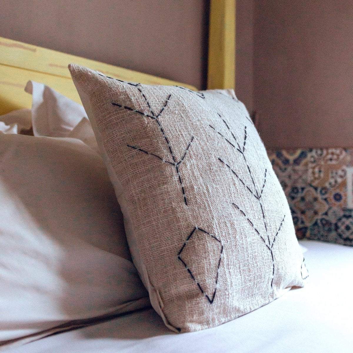 Handwoven Cotton Pillow Case – Decorative Throw Cushion, Two Sizes