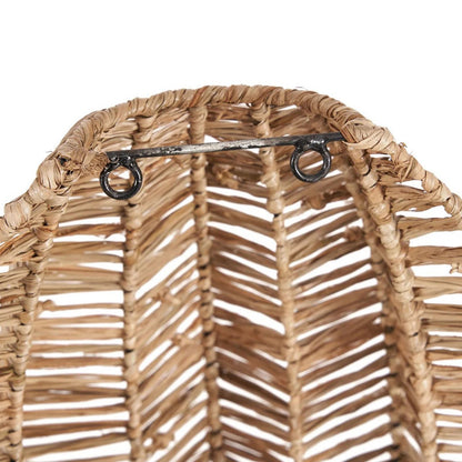 Raffia Wall Sconce - Natural Woven Wall Light - Medium