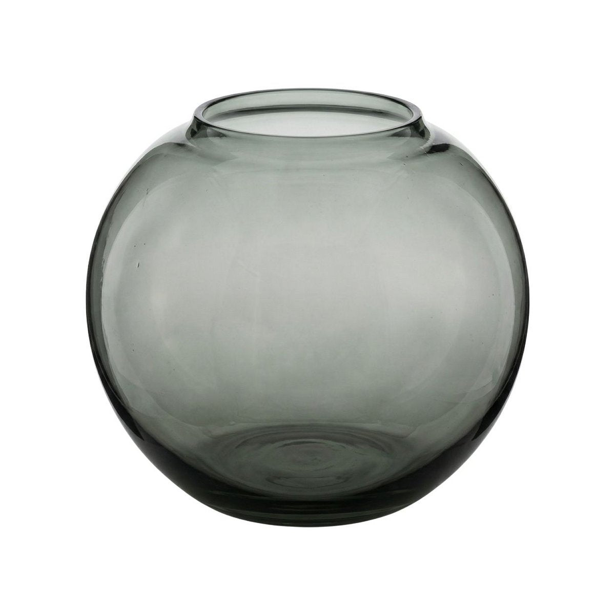 Glass Vase - Smokey Grey Handblown Vase for Home Decor