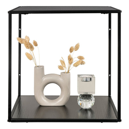Vita Wall Shelf - black, steel, 36x36x36cm