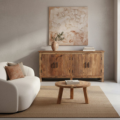 Recycled Wood Sideboard – Farmwood 4-Door Rustic Storage