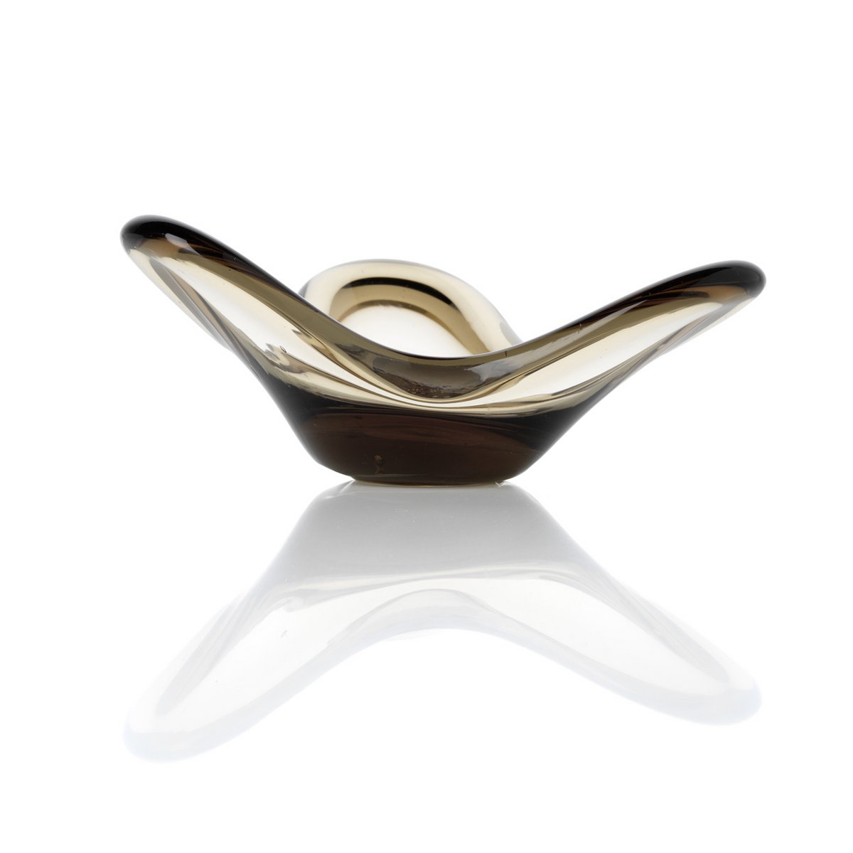 Glass Tea Light Holder - Liquid Form Smoke Candle Holder