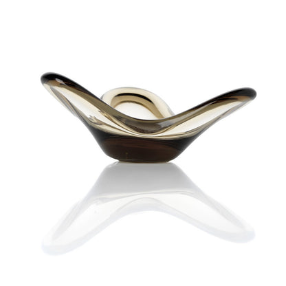 Glass Tea Light Holder - Liquid Form Smoke Candle Holder