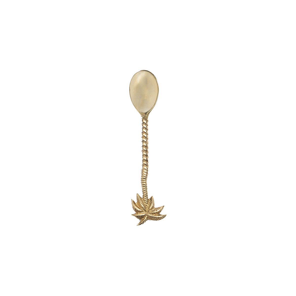 Brass Tea Spoon - Gold Palm Tree Design