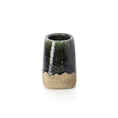 Concrete Planter - Moss Green Conical Planter - Medium