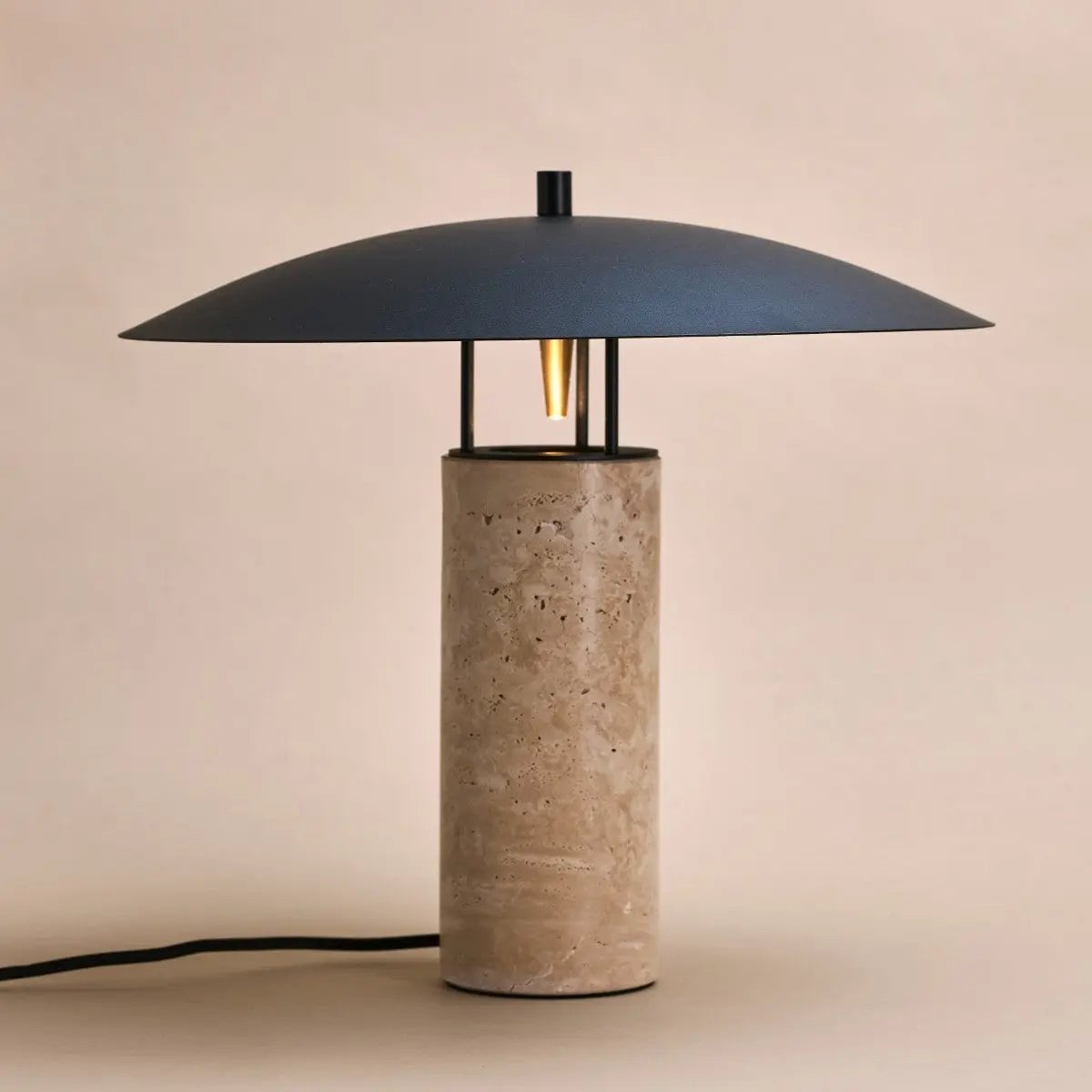 Travertine Table Lamp - Modern Accent Lamp with GU10 Light