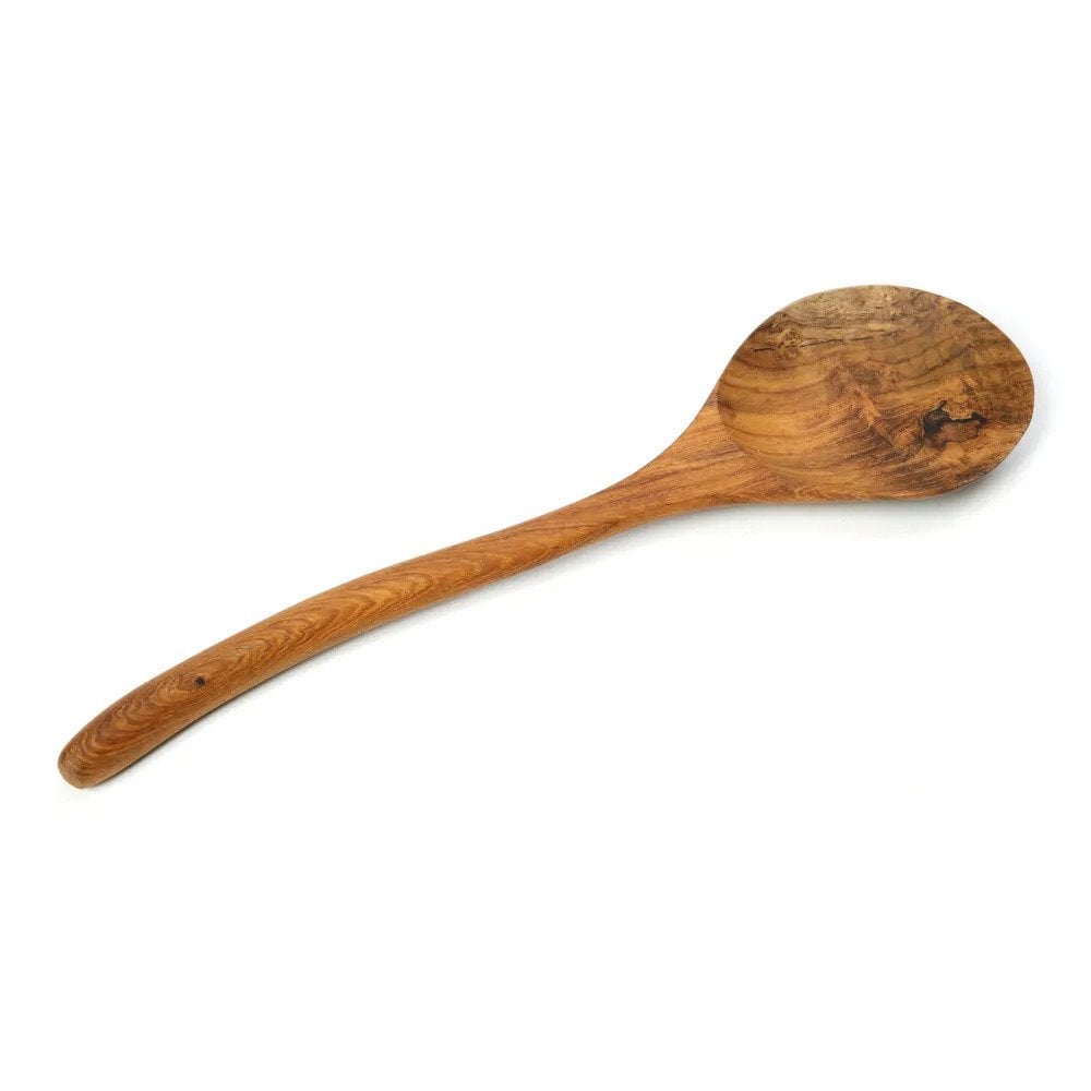 Teak Wooden Spoon – Handmade Rustic Serving Spoon, Large