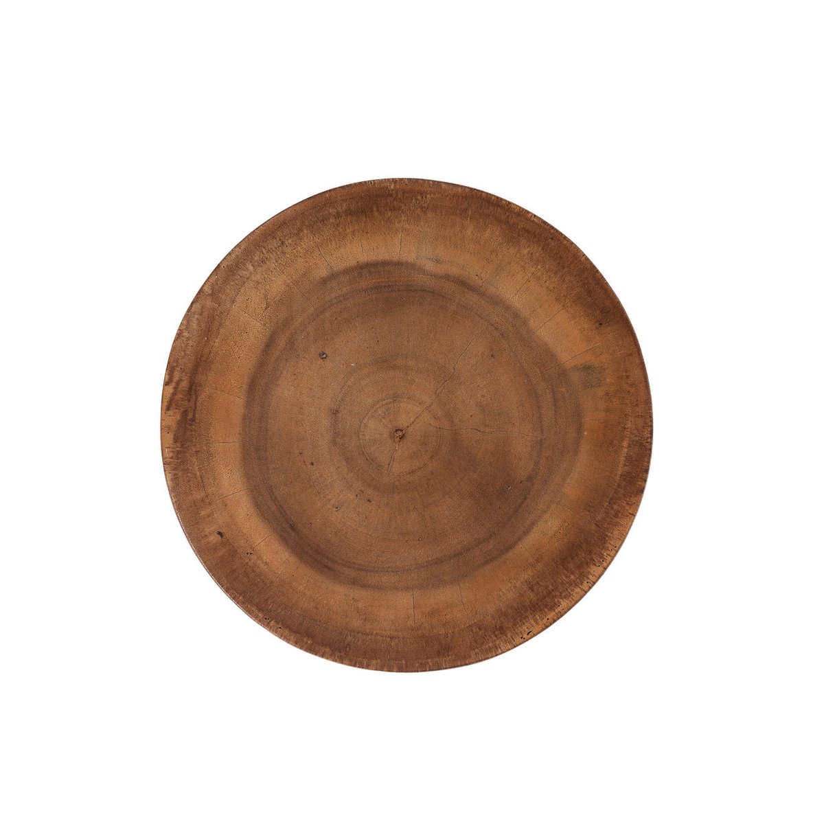Suar Wood Stool - Natural Round Accent Stool or Side Table