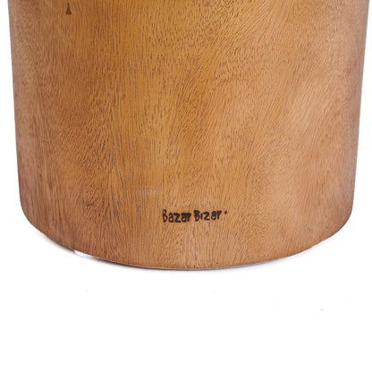Suar Wood Side Table - Natural, Elegant Accent Table