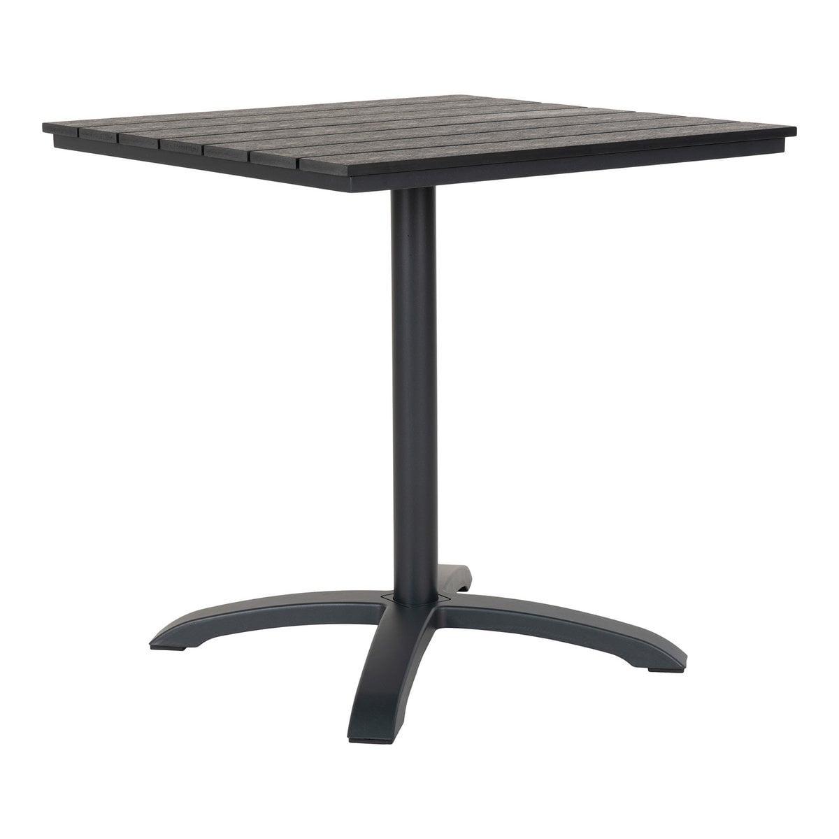 Chicago Bistro Table - Grey/Black, Nonwood (PE)/Aluminum, 70x70x72 cm