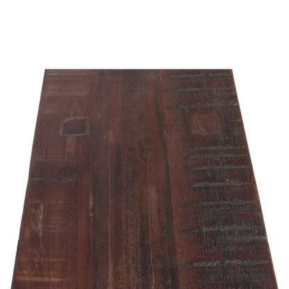 Reclaimed Wood Bench - Industrial Bus Stop Style Seating