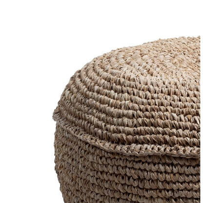 Raffia Pouf Beanbag – Handwoven Natural Ottoman, 2 Sizes
