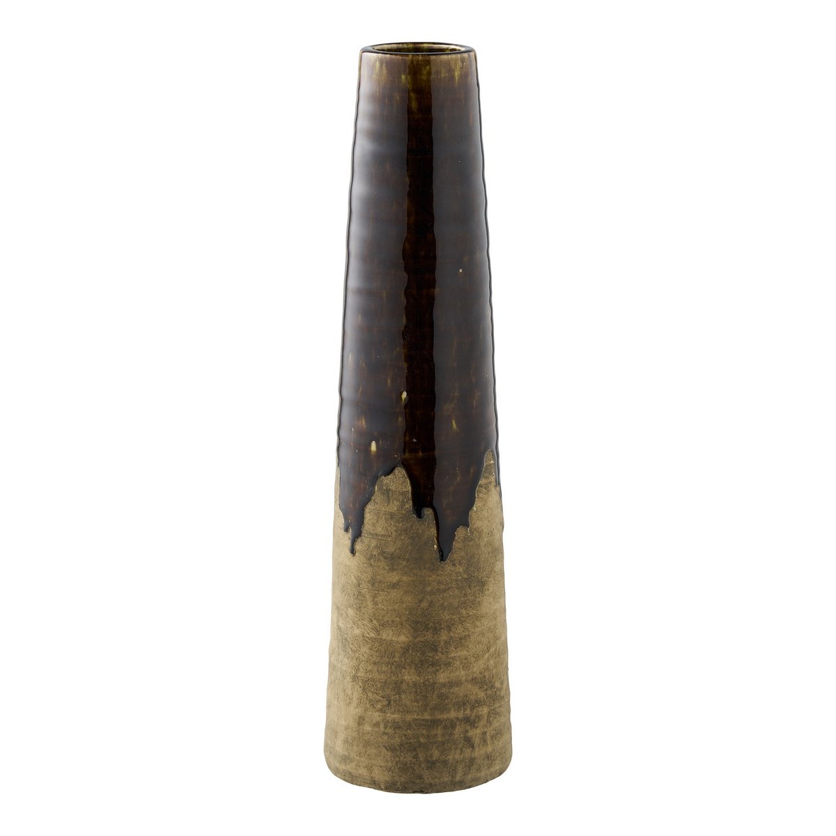 Ceramic Vase Brown - Modern Decorative Vase, 48 cm Tall
