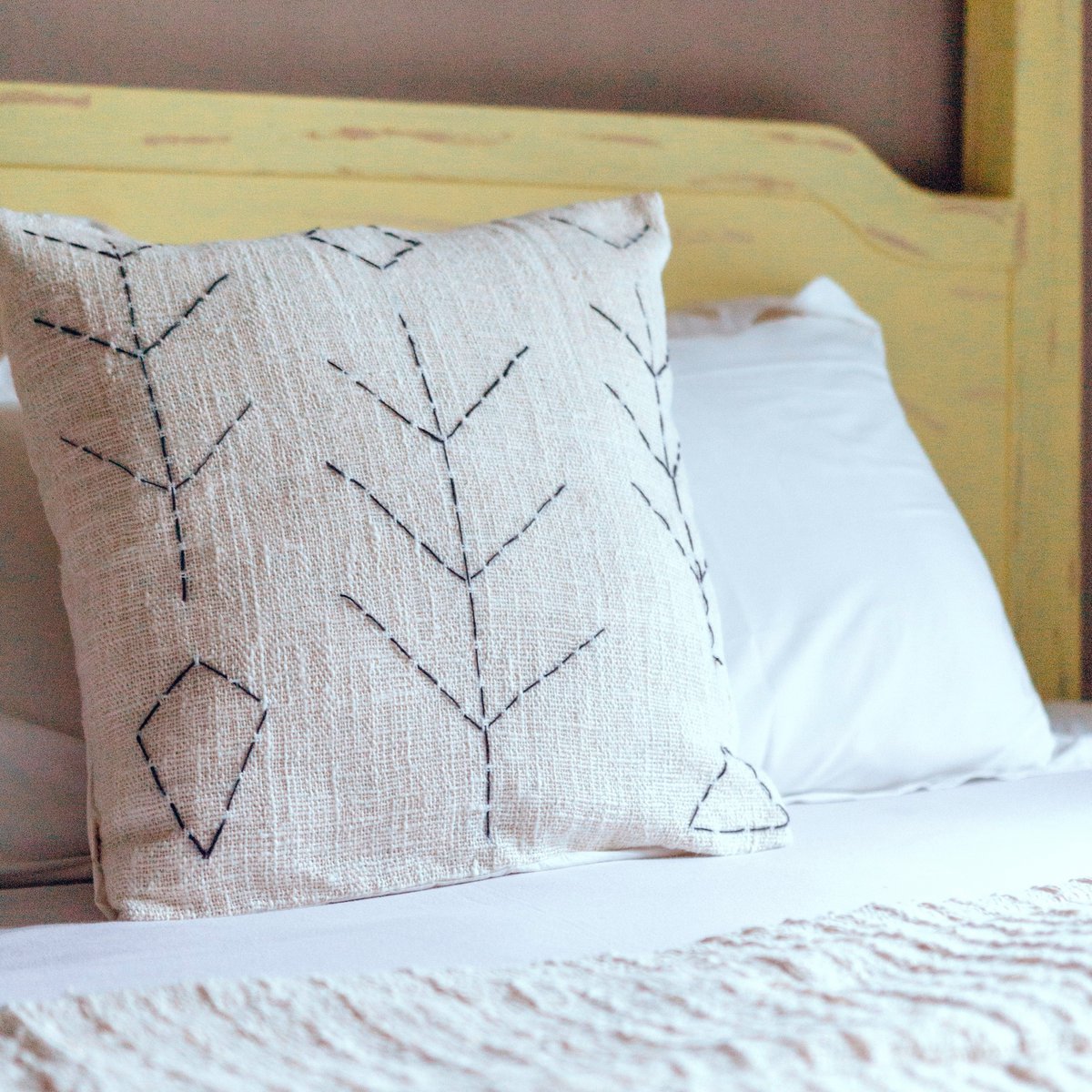 Handwoven Cotton Pillow Case – Decorative Throw Cushion, Two Sizes