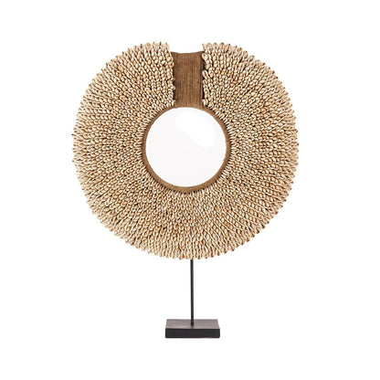 Seashell Display on Stand - Natural Coastal Decor, Shell Réunion