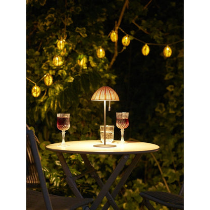 Metal LED Table Lamp Rechargeable - Nature & Black Finish