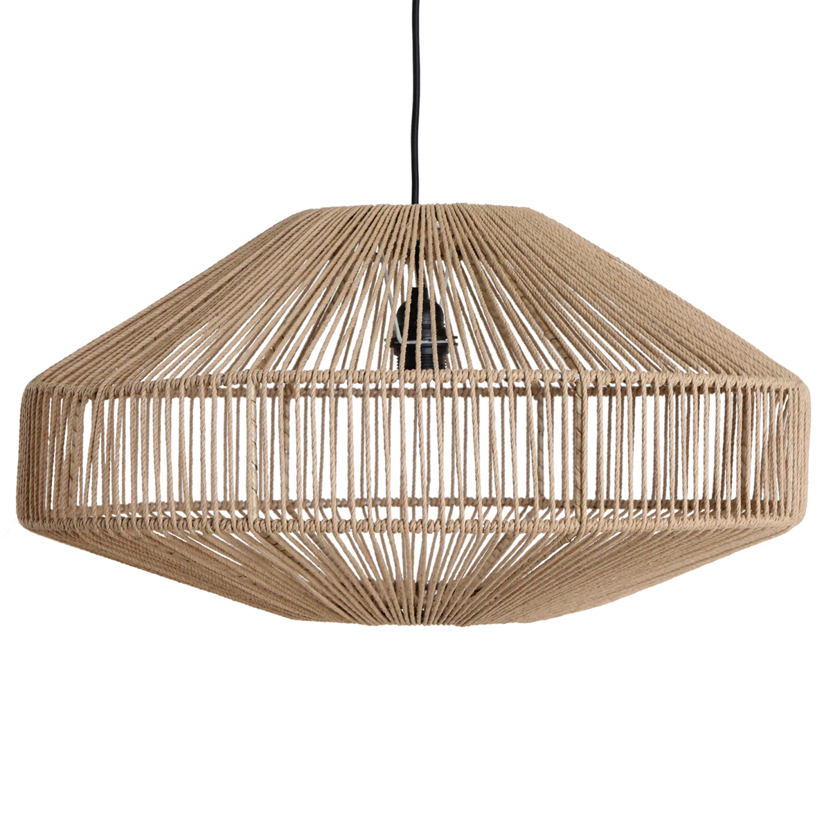 Natural Rope Pendant Light - Linea Gem Hanging Lamp