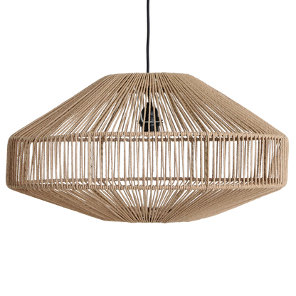 Natural Rope Pendant Light - Linea Gem Hanging Lamp